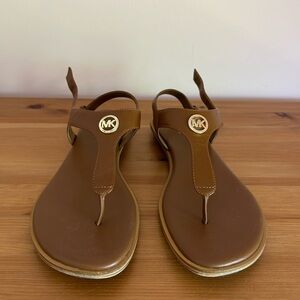 Michael Kors Logo Leather Sandal